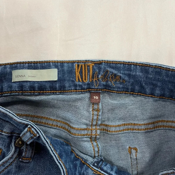 Kut from the Kloth Sienna Skinny Medium Wash Mid Rise Cotton Blend Jeans | Sz 10 - Picture 3 of 9